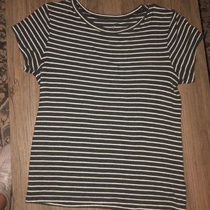 Grey and White striped shirt